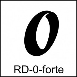 Samolepka číslo 0 – font Forte