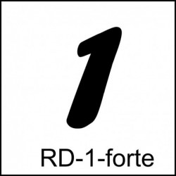 Samolepka číslo 1 – font Forte